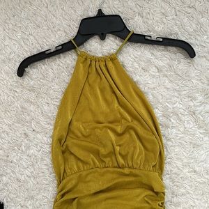 Missguided- Ruched Halter slinky midaxi